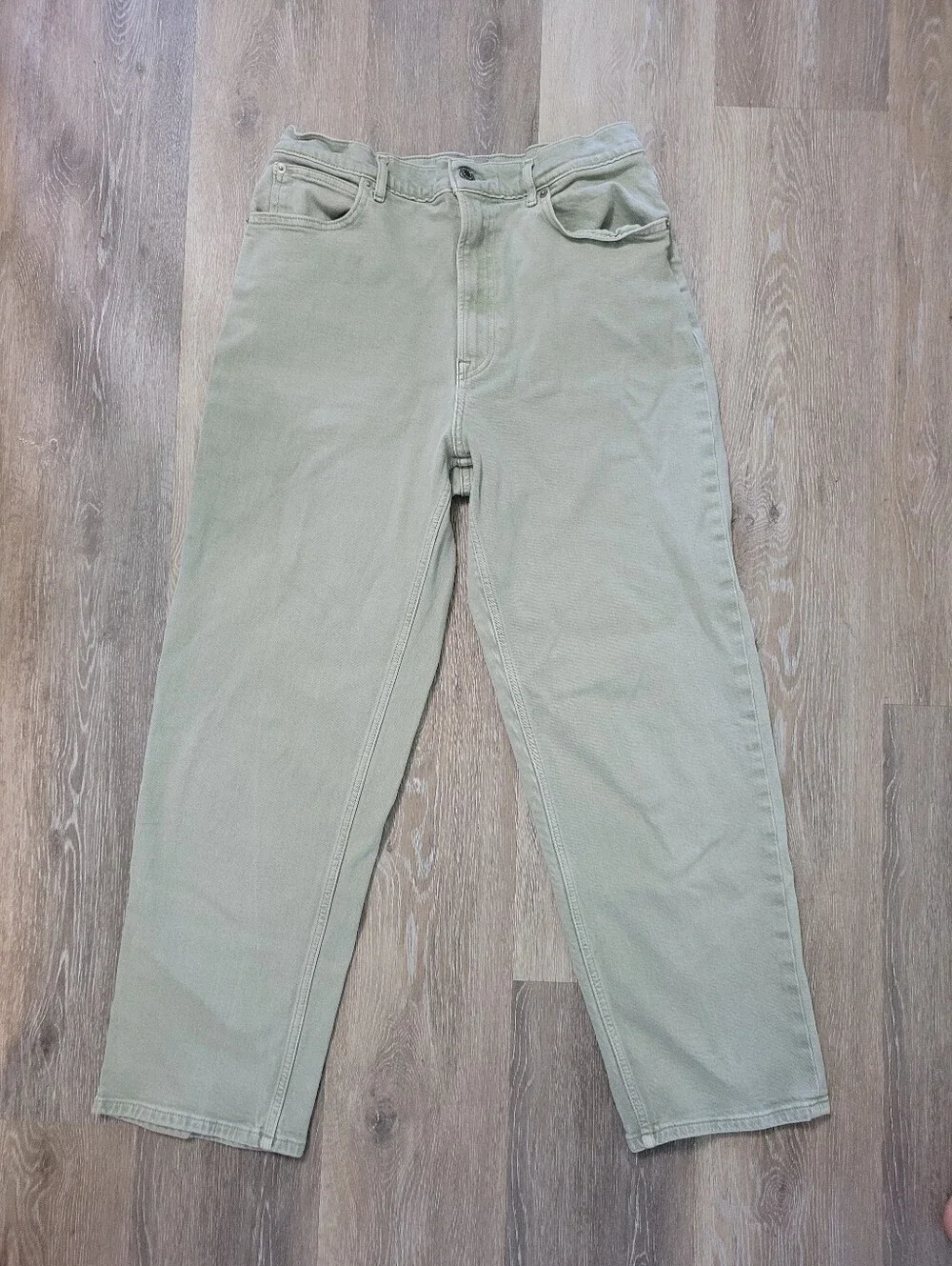 Everlane Organic Cotton Straightleg Seafoam Jeans 31 Tall Pastel Chic Streetwear